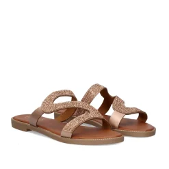 Mulher Exe Shoes Sandálias Planas*Sandálias Planas P3374-337 Ouro Rosa