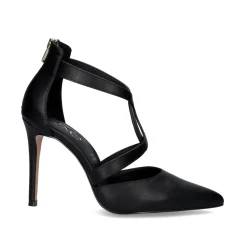 Mulher Exe Shoes Calçados De Salao*Sapato Calcanhar Jessica-930 Com Tiras Em Preto