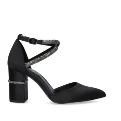 Mulher Exe Shoes Calçado De Festa*Sapato De Salto (>8 Cm) Exe Madlen-750 Satin Preto