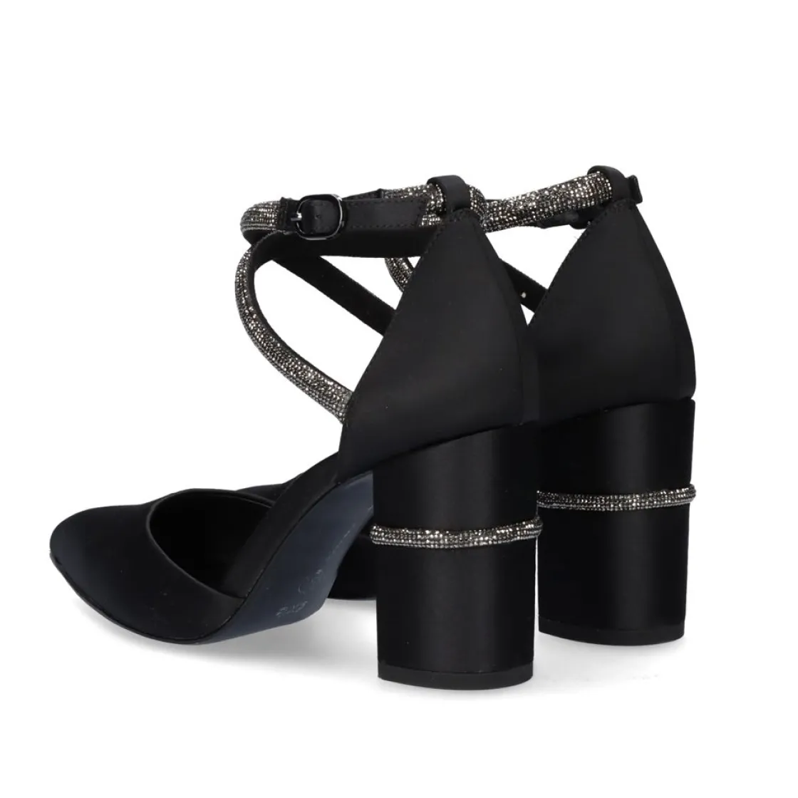 Mulher Exe Shoes Calçado De Festa*Sapato De Salto (>8 Cm) Exe Madlen-750 Satin Preto