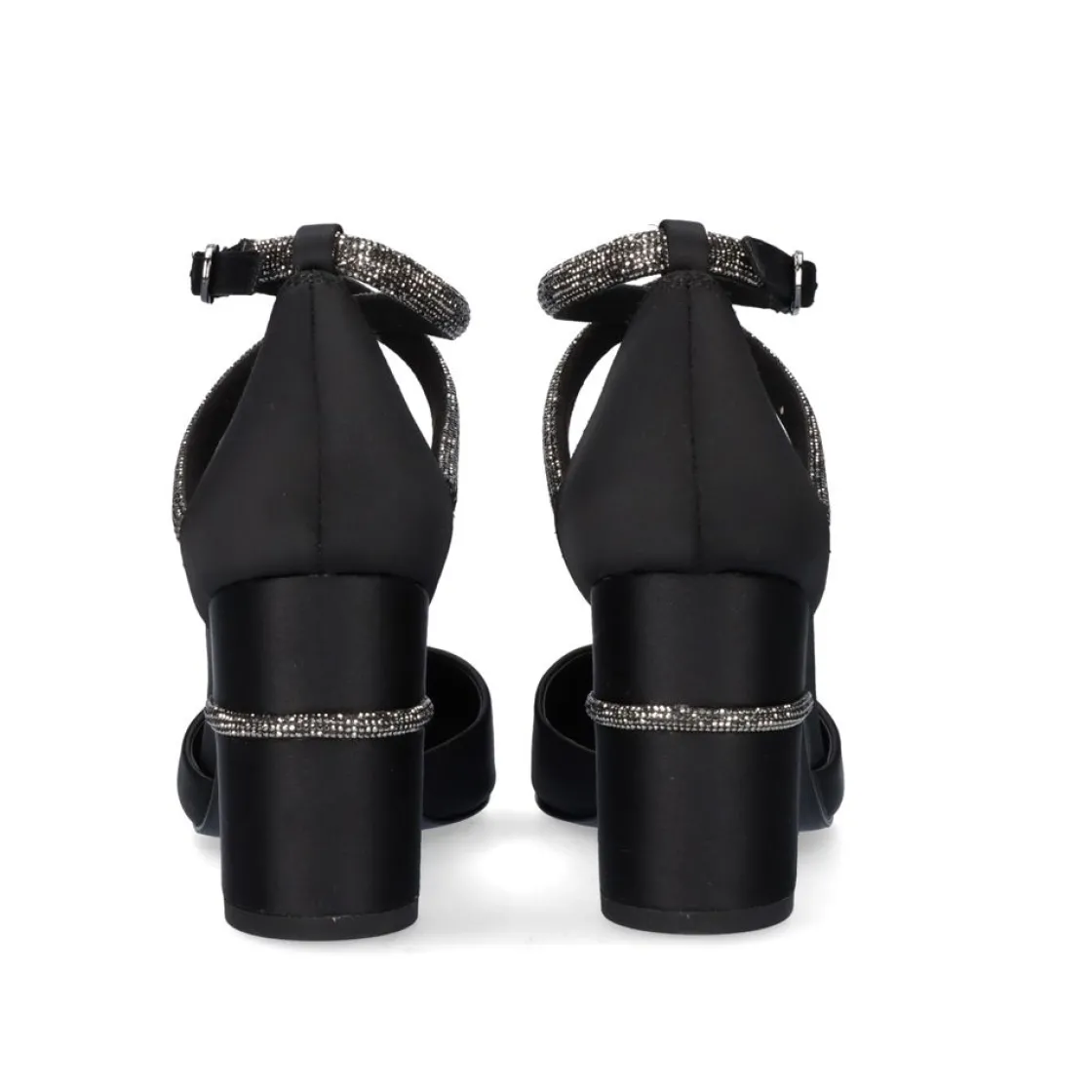 Mulher Exe Shoes Calçado De Festa*Sapato De Salto (>8 Cm) Exe Madlen-750 Satin Preto