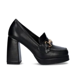 Mulher Exe Shoes Calçados De Salao*Sapato De Salto Alto Estilo Mocassim W2083-R3136 Cor Preta