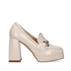 Mulher Exe Shoes Calçados De Salao*Sapato De Salto Alto Estilo Mocassim W2083-R3136 Cor Ice