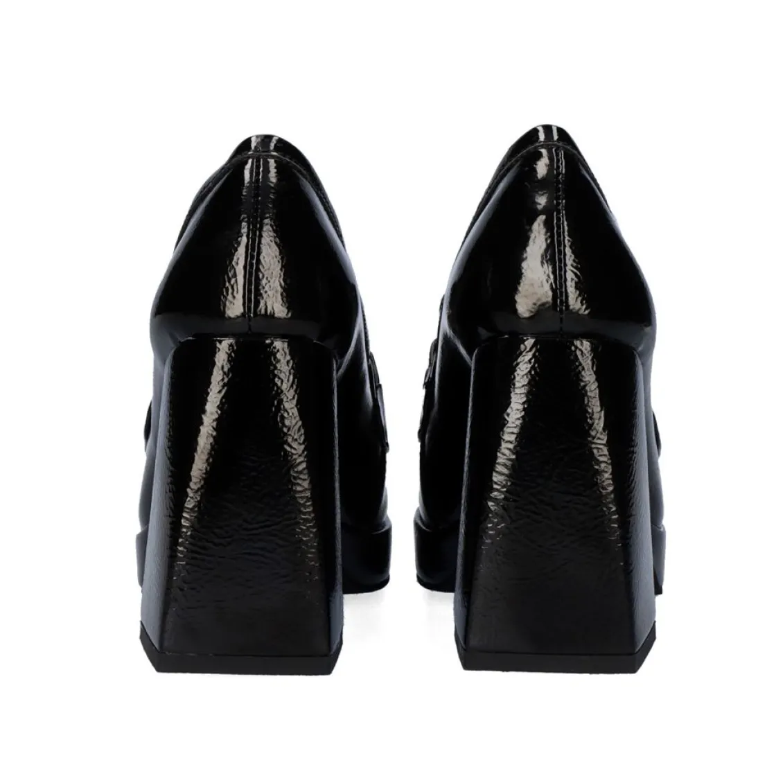 Mulher Exe Shoes Calçados De Salao*Sapato De Salto Alto Estilo Mocassim W2083-R3136 Cor Estilo Charol Black