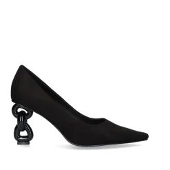 Mulher Exe Shoes Calçado De Festa*Sapato Salto (>8 Cm) Samantha-820 Fabric Preto