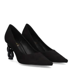 Mulher Exe Shoes Calçado De Festa*Sapato Salto (>8 Cm) Samantha-820 Fabric Preto