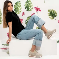 Mulher Exe Shoes Sneakers Mujer*Sneaker Ex11 Beige