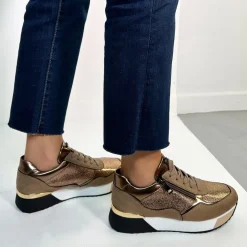 Mulher Exe Shoes Sneakers Mujer*Sneaker Plataforma Ex39 Em Khaki