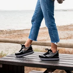 Mulher Exe Shoes Sneakers Mujer*Sneaker Plataforma Rg2210B Em Preto Brilhante