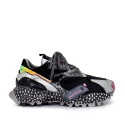 Mulher Exe Shoes Sneakers Mujer*Sneakers 929-1 Couro Preto