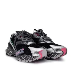 Mulher Exe Shoes Sneakers Mujer*Sneakers 929-1 Couro Preto