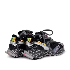 Mulher Exe Shoes Sneakers Mujer*Sneakers 929-1 Couro Preto