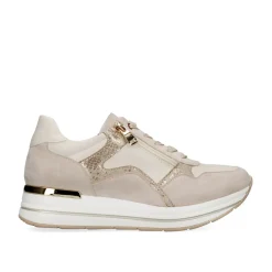 Mulher Exe Shoes Sneakers Mujer*Tenis Plataforma Bege 149-31Ex26