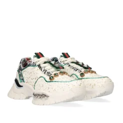 Mulher Exe Shoes Sneakers Mujer*Tenis Plataforma C168-2 Offwhite