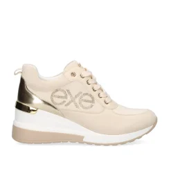 Mulher Exe Shoes Sneakers Mujer*Tenis Plataforma Dourado 34-21Ex06