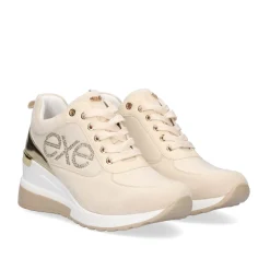 Mulher Exe Shoes Sneakers Mujer*Tenis Plataforma Dourado 34-21Ex06