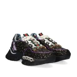 Mulher Exe Shoes Sneakers Mujer*Tenis Plataforma Exe C168-2 Preto